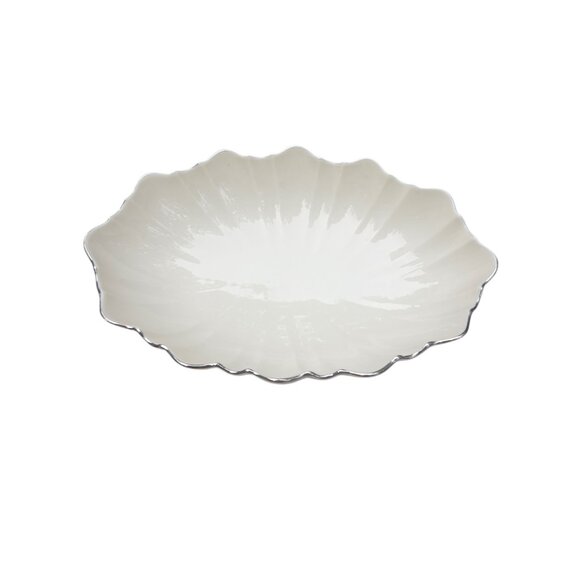 Lenox Vintage Scalloped Porcelain Centerpiece Bowl With Gold Trim 11.5" x 3" Ele - Picture 6 of 9